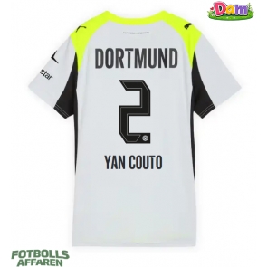 Borussia Dortmund Yan Couto #2 Bortatröja Kvinnor 2025-26 Kortärmad